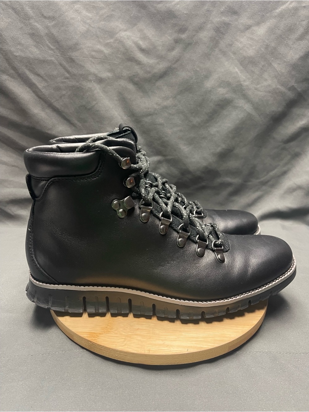 Men’s Cole Haan Zerogrand Hiking Boots - Black Leather - US 7.5M